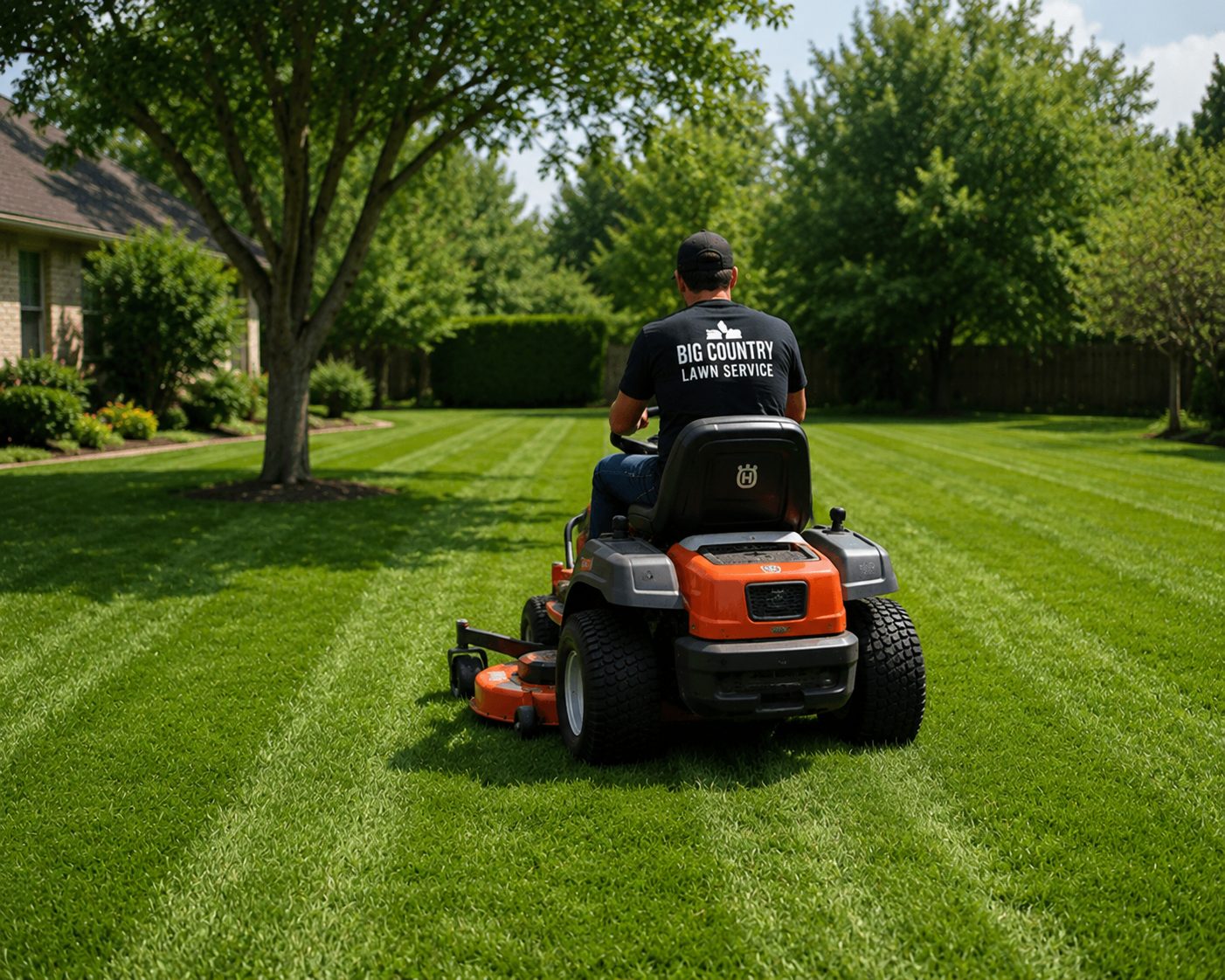 Dry West Texas acreage mowing in Abilene TX